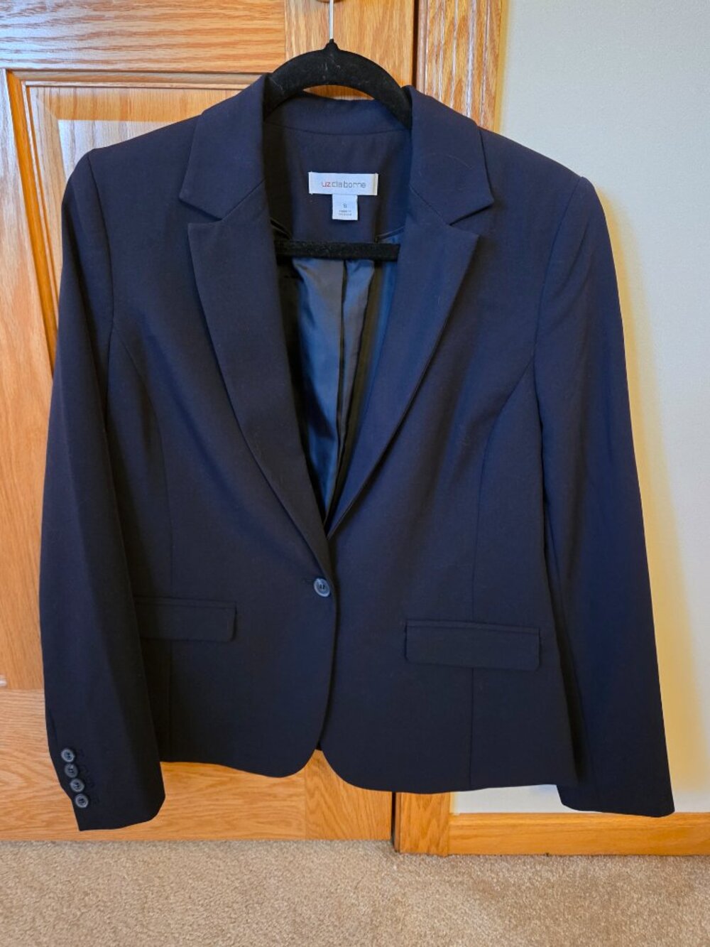 Liz Claiborne women's navy blue blazer size 6